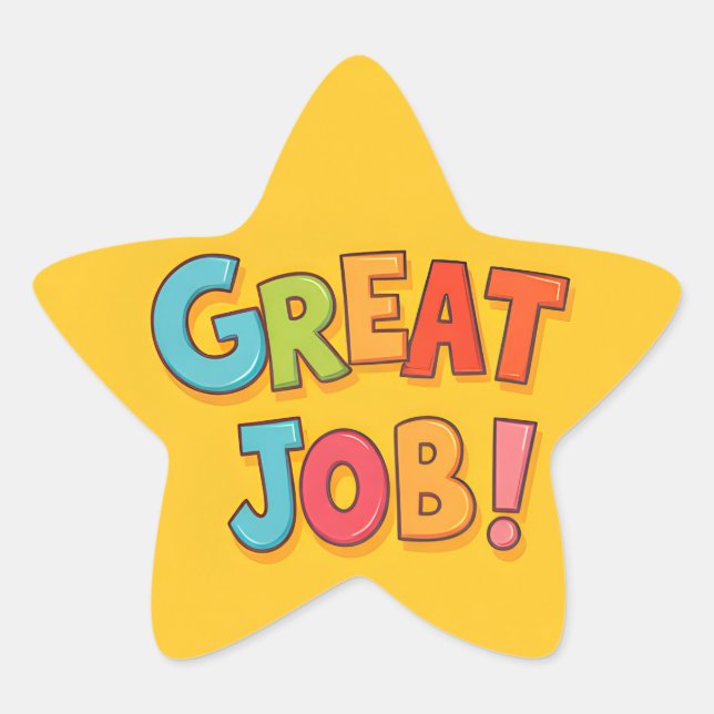 Sticker Étoile Bon Travail ! (Devant)