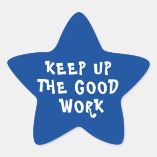 Sticker Étoile Bon travail Encouragement des enseignants Bleu