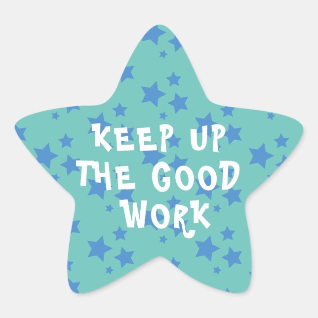 Sticker Étoile Bon Travail Enseignant Encouragement Étoile Sticke (Devant)