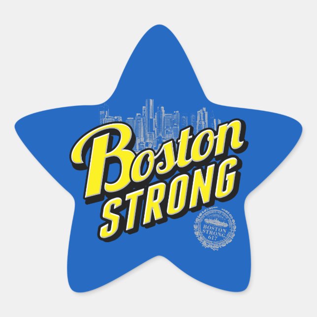 Sticker Étoile Boston City se souvient de Bleu (Devant)