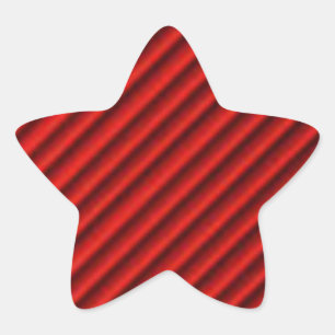 Sticker Étoile Boule Rouge Avec Lignes Noires Conception abstrait
