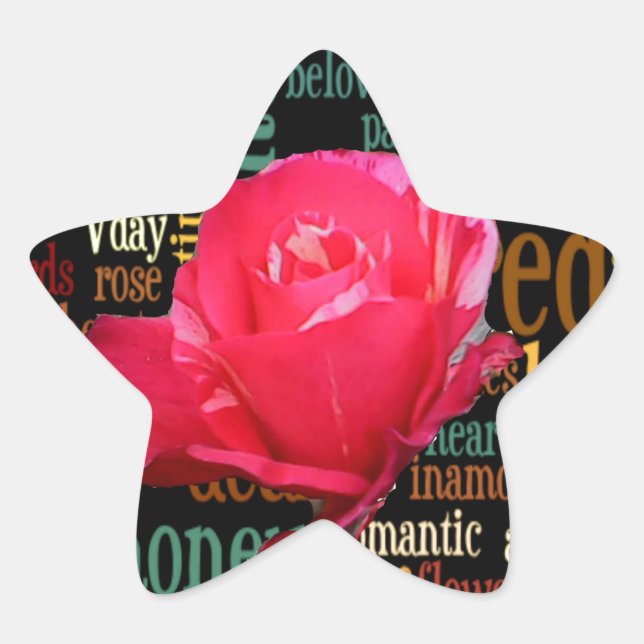Sticker Étoile Bouquet d'amour : Une expression sincère (Devant)