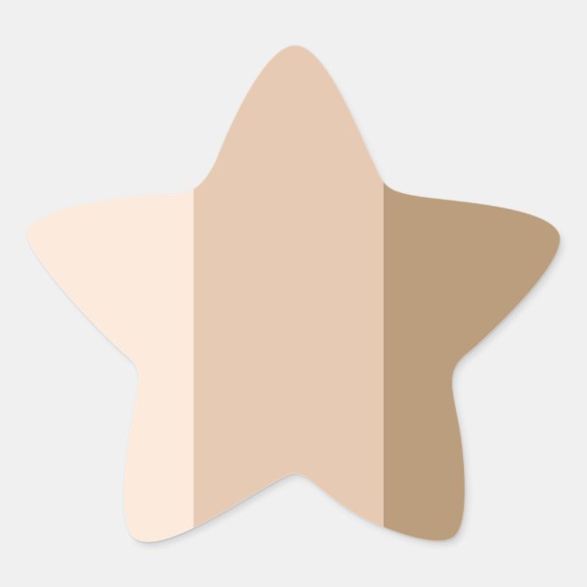 Sticker Étoile Brown Ombre strié (Devant)