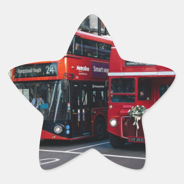 Sticker Étoile Bus Red Double Decker (Devant)