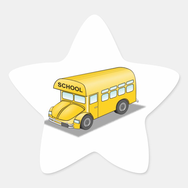 Sticker Étoile Bus scolaire court (Devant)