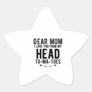 Sticker Étoile cadeau de jour mère drôle pour mère maman