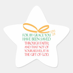 Sticker Étoile Cadeau de Noël