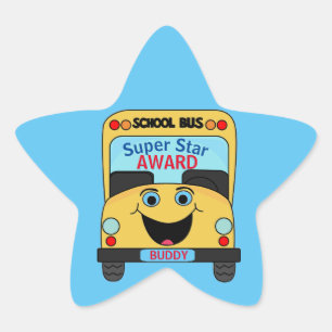 Sticker Étoile Camion scolaire Super Star Award Buddy