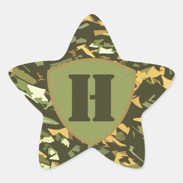 Sticker Étoile Camouflage (Devant)