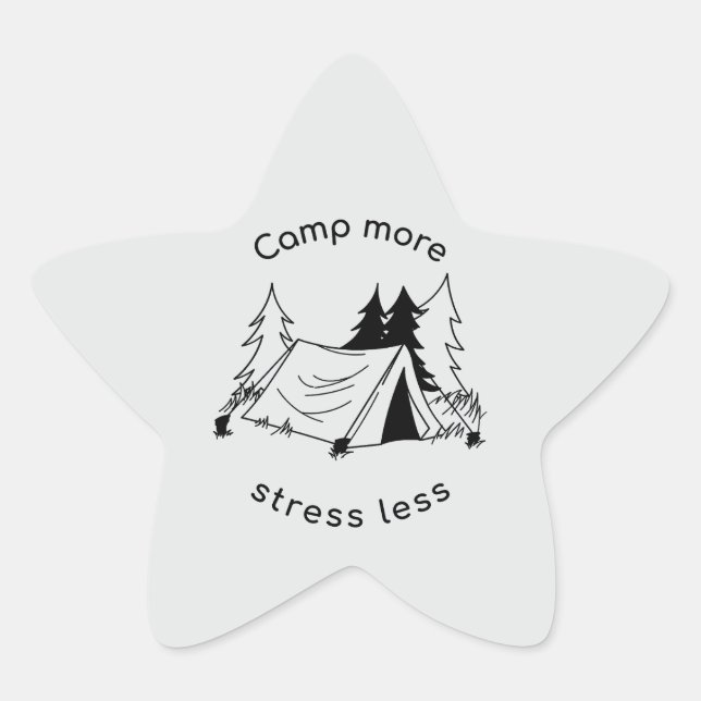 Sticker Étoile Camp plus de stress moins (Devant)