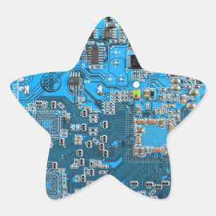 Sticker Étoile Carte circuit bleu circuit imprimé à circuit impri