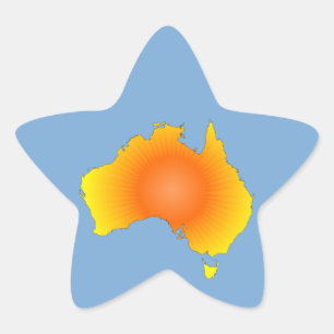 Sticker Étoile Carte Sunny Australie