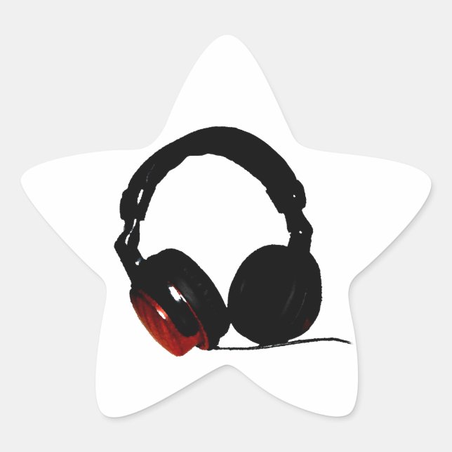 Sticker Étoile Casque Pop Art (Devant)