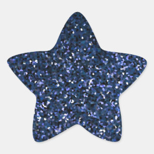 Sticker Étoile Célébrations de motif scintillant pailleté bleu