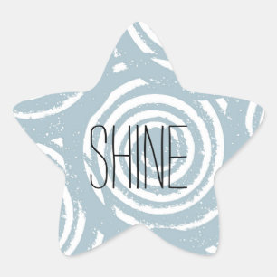 Sticker Étoile Cercles bleus et blancs Abstraits