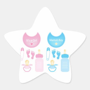 Sticker Étoile c'est une fille garçon