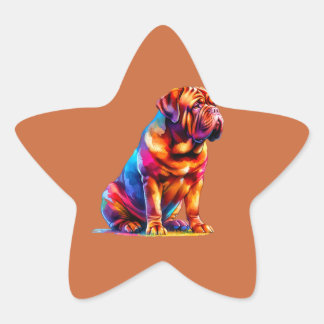 Sticker Étoile Chien de Bordeaux