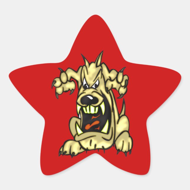 Sticker Étoile Chien fou (Devant)