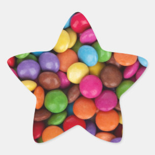 Sticker Étoile Chocolate candy rainbow color
