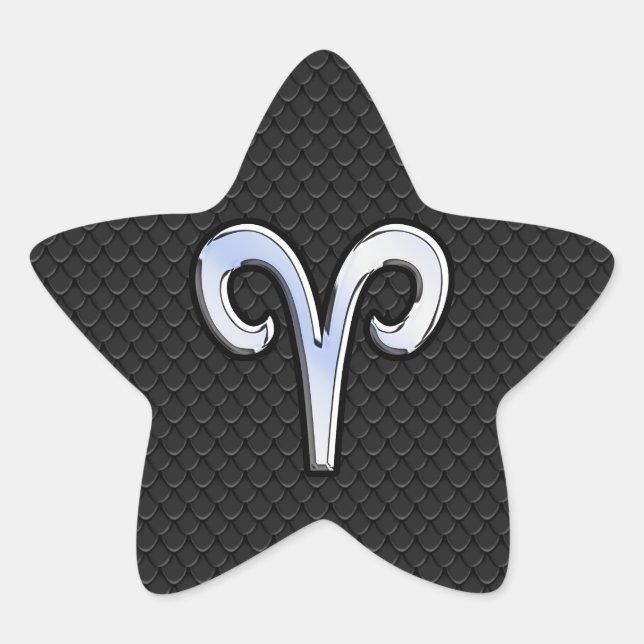 Sticker Étoile Chromosome moderne Like Aries Zodiac Sign (Devant)