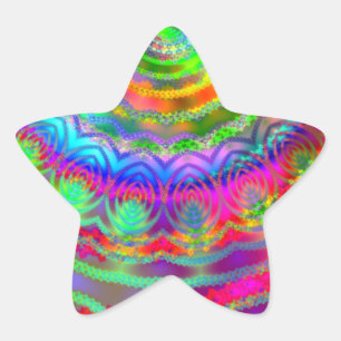 Sticker Étoile Cible Tie Dye
