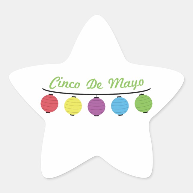 Sticker Étoile Cinco De Mayo (Devant)