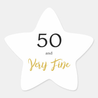 Sticker Étoile Cinquante et très belle fête d'anniversaire