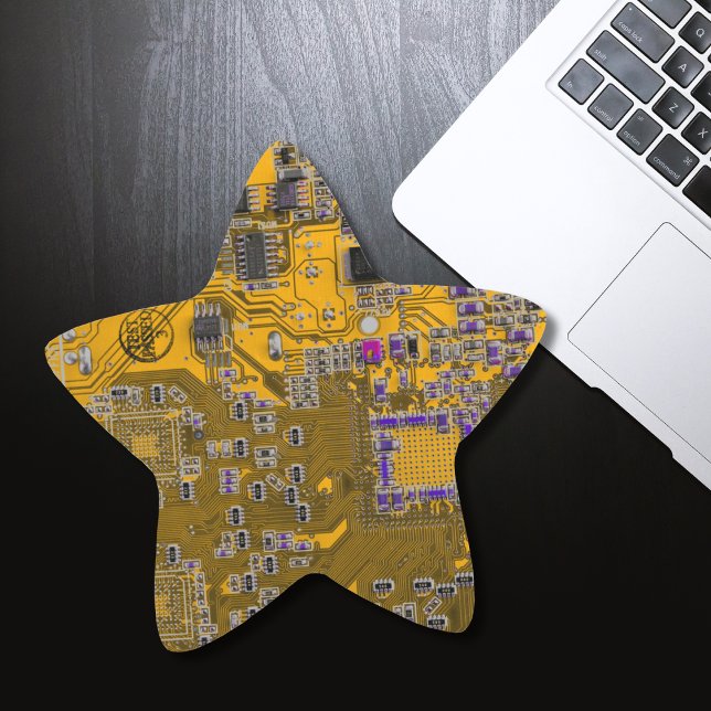 Sticker Étoile Circuit imprimé circuit imprimé circuit circuit ci (Créateur téléchargé)