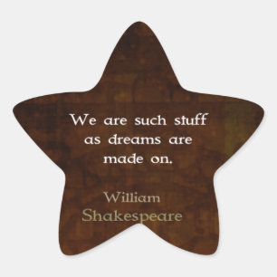 Sticker Étoile Citation de rêve inspirationnel William Shakespea