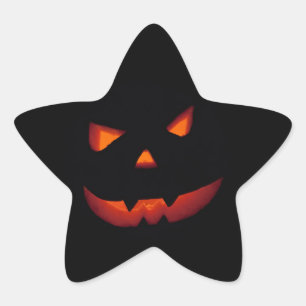 Sticker Étoile Citrouille Halloween 001