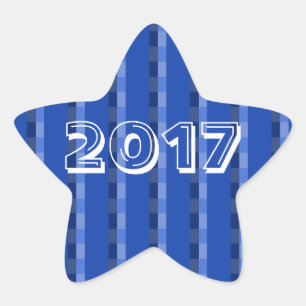 Sticker Étoile Classe d'autocollant de l'étoile 2017 bleue par