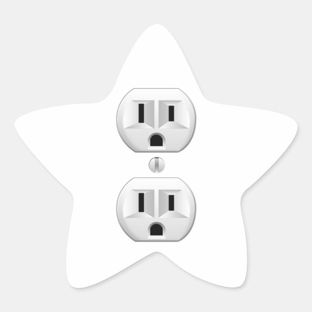 Sticker Étoile Cliquer sur le bouchon électrique pour Customiser  (Devant)