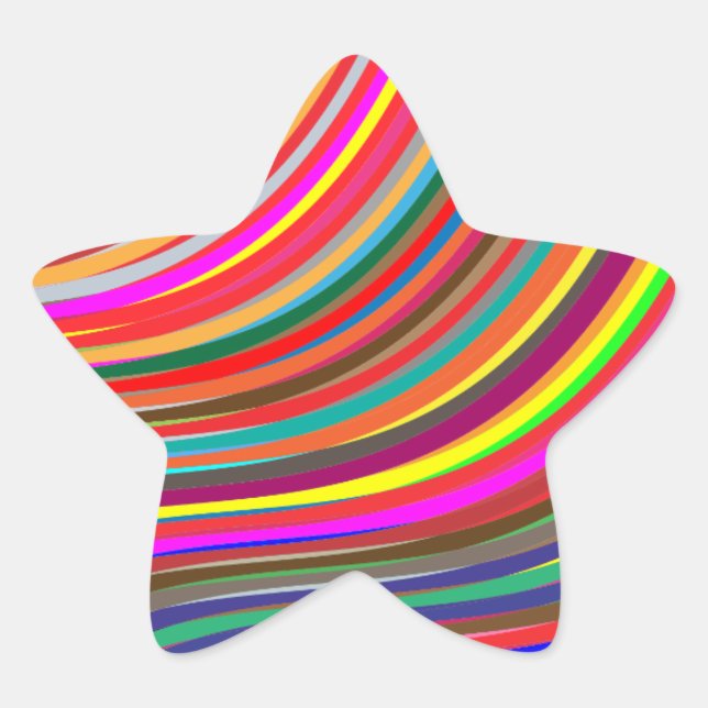 Sticker Étoile Coloris brillant étoile (Devant)