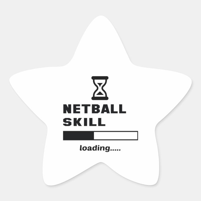 Sticker Étoile Compétence Netball Chargement...... (Devant)