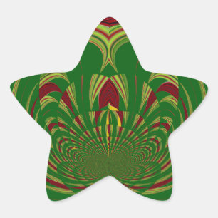 Sticker Étoile Conception Motif de Motif Floral Éthique Africaine