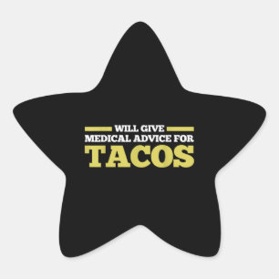 Sticker Étoile Conseil Médicale Taco Infirmière Docteur Funny G