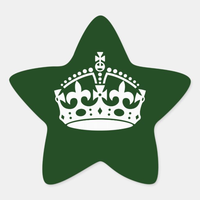 Sticker Étoile CONSERVER LA COURONNE CALME sur la Personnaliser v (Devant)