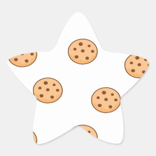 Sticker Étoile cookies sur blanc