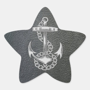 Sticker Étoile Cool mode métal argent brillant effets d'ancrage