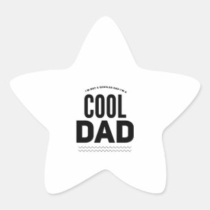 Sticker Étoile Cool papa régulier papa drôle fête des pères