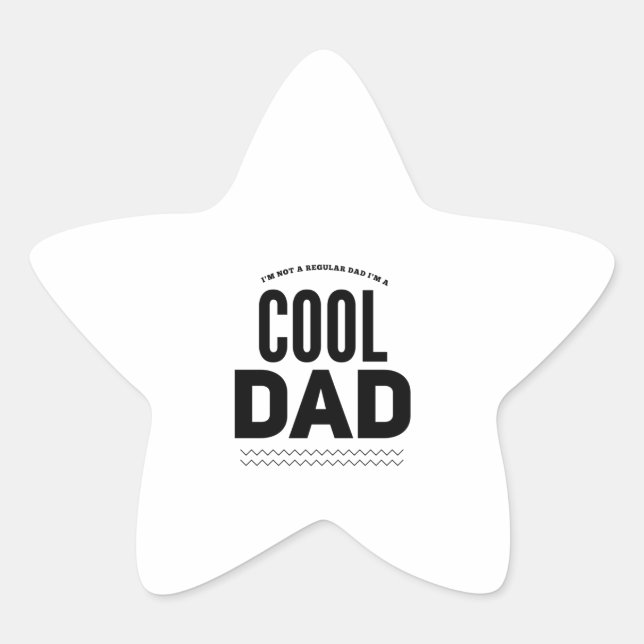 Sticker Étoile Cool papa régulier papa drôle fête des pères (Devant)