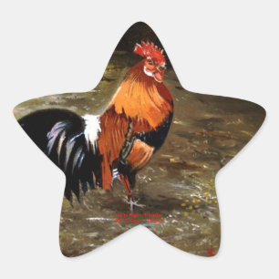 Sticker Étoile Coq/Gaulois/Rooster