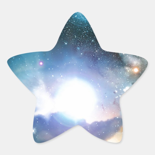 Sticker Étoile Cosmos univers bleu (Devant)