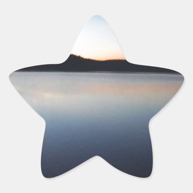 Sticker Étoile Coucher de soleil sur le lac Arrowhead (Devant)