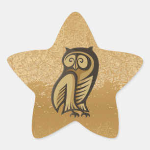 Sticker Étoile Couleur du symbole de hibou