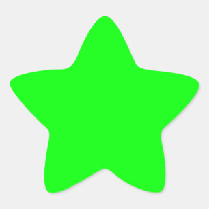 Sticker Étoile Couleur unie moderne vert citron