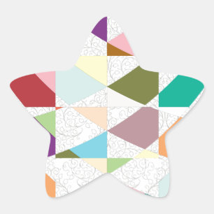 Sticker Étoile Couleurs Abstraites Damask