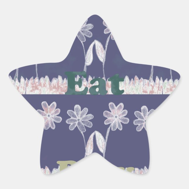 Sticker Étoile Couleurs du Baby shower bleu amour (Devant)