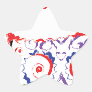 Sticker Étoile Crâne sucre Père Noël