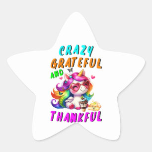 Sticker Étoile Crazy Grateful Et Merci